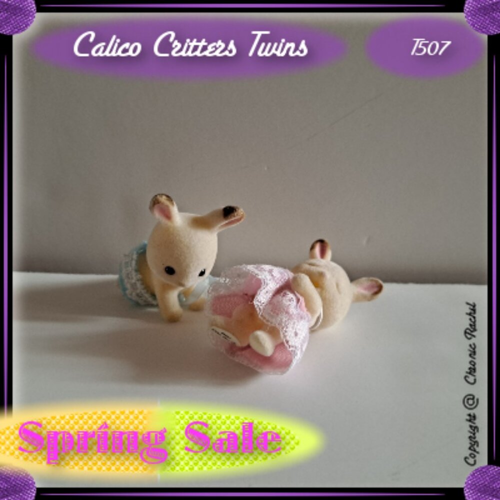 Hopscotch Rabbit Sleeping & Awake Twin Babies